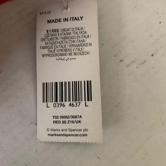 Marks & Spencer red suede sandals straps lightweight platform wedges Eur42 US 11 - Picture 6 of 6